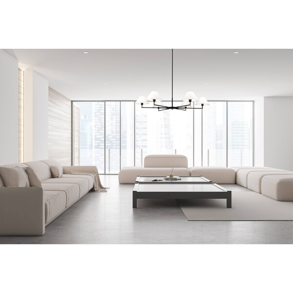 Le Lien¨̮·⑅@‼️ Z-Lite Leila Chandelier, 6-Light, 63 In.W x 10.75 In.H, Matte